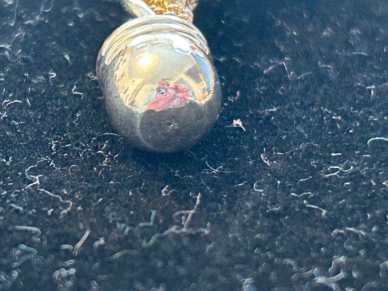 Substantial Twisted Sterling Silver & Gold Tone Bangle (12g)