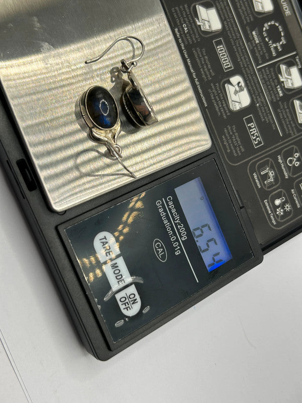 11.00ct Spectrolite Sterling Silver Drop Earrings (4.59g) - No. 1 of 158!