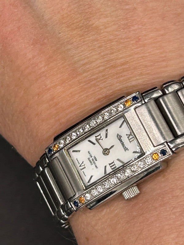 Ingersoll Ladies Gems Watch Boxed Stainless Steel Crystals Full Working Order