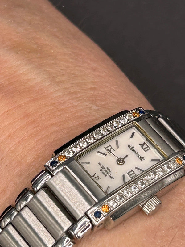 Ingersoll Ladies Gems Watch Boxed Stainless Steel Crystals Full Working Order