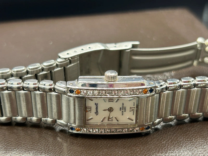 Ingersoll Ladies Gems Watch Boxed Stainless Steel Crystals Full Working Order