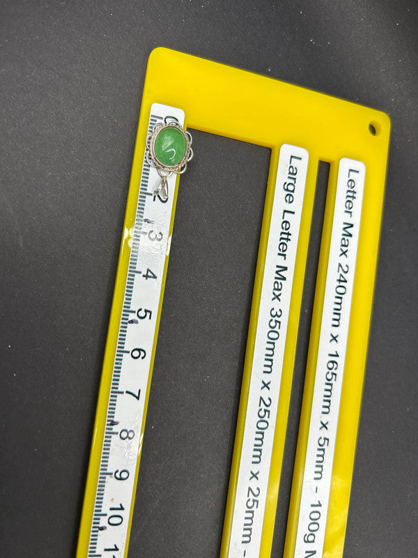 Vintage-Style Sterling Silver & Jadeite Pendant (Approx. 2cm)