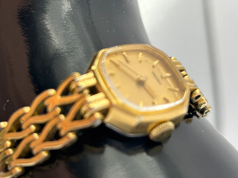 Elegant Vintage Seiko Gold Tone Ladies Wind Up Watch - Retro Octagonal Design - Working