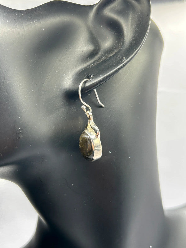 11.00ct Spectrolite Sterling Silver Drop Earrings (4.59g) - No. 1 of 158!