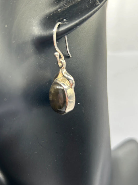 11.00ct Spectrolite Sterling Silver Drop Earrings (4.59g) - No. 1 of 158!