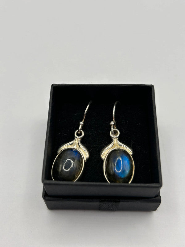 11.00ct Spectrolite Sterling Silver Drop Earrings (4.59g) - No. 1 of 158!