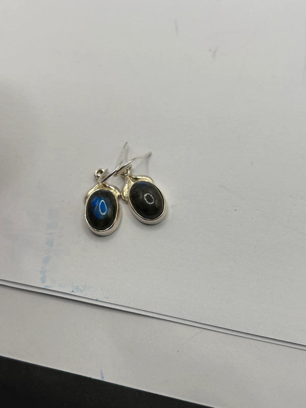 11.00ct Spectrolite Sterling Silver Drop Earrings (4.59g) - No. 1 of 158!