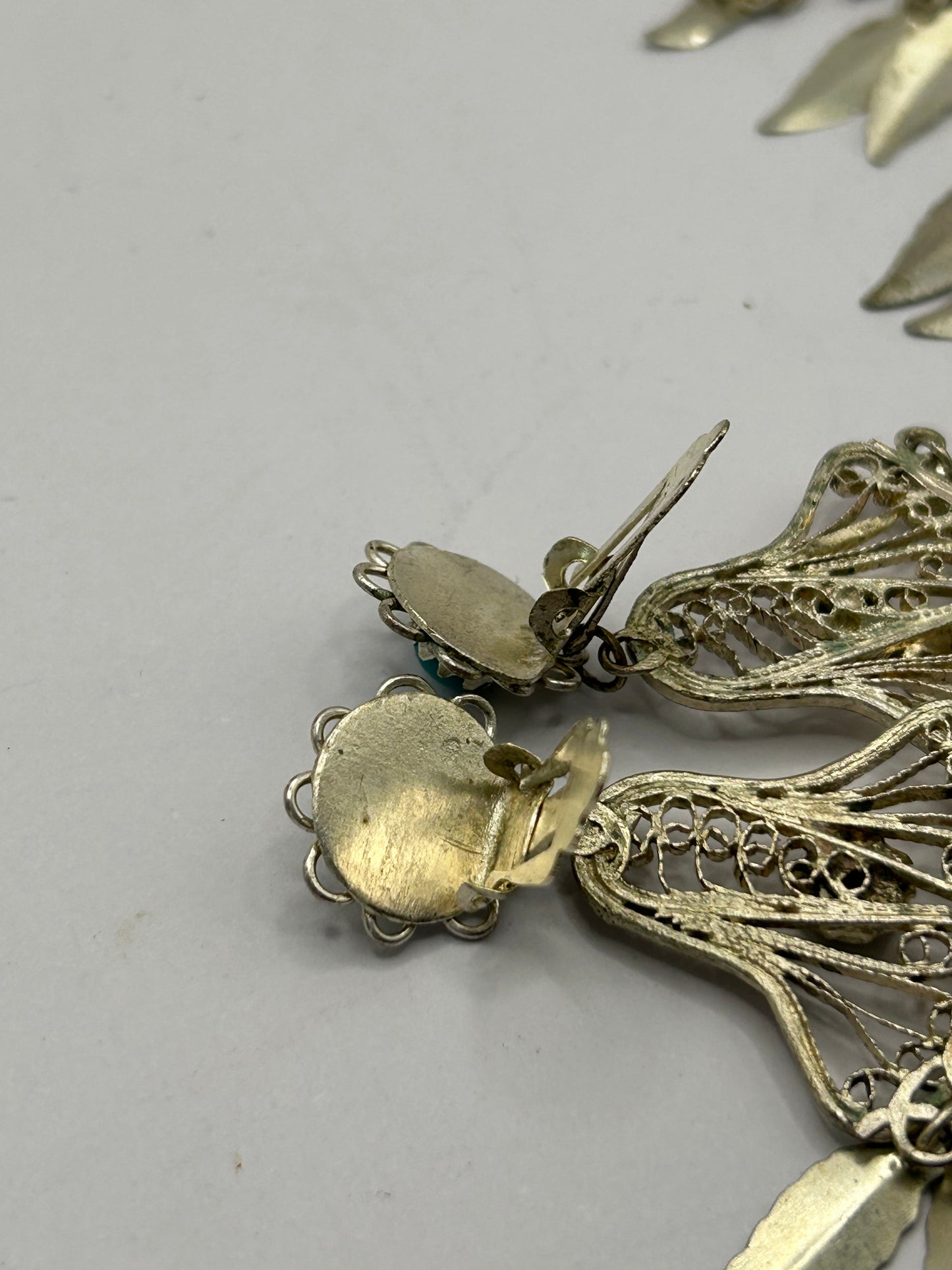 Vintage 925 Silver Turquoise Set Unique Boho Chic Statement Jewellery