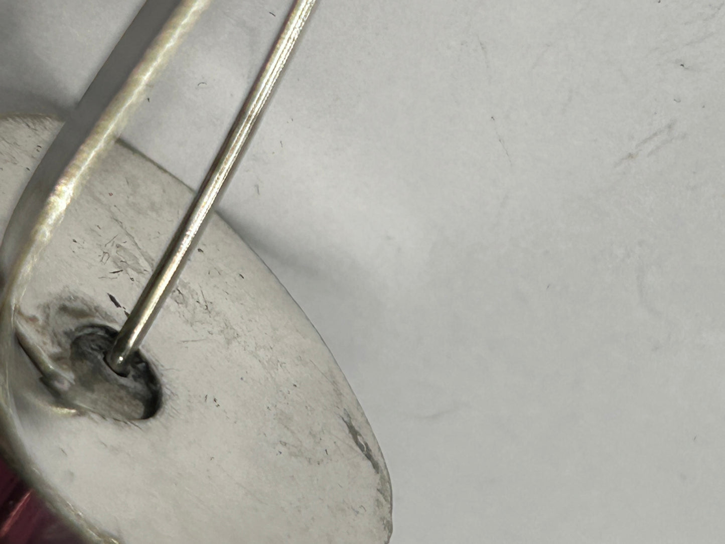 Vintage Sterling Silver Earrings with Purple Glass Beads