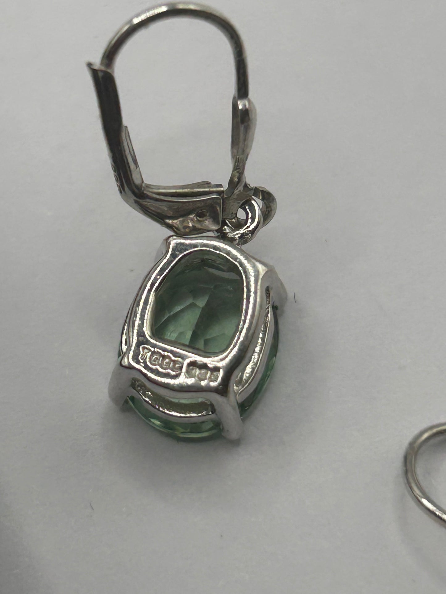 Tucson Green Fluorite & Silver Drop Earrings - 8.4ct TW - With Certificate