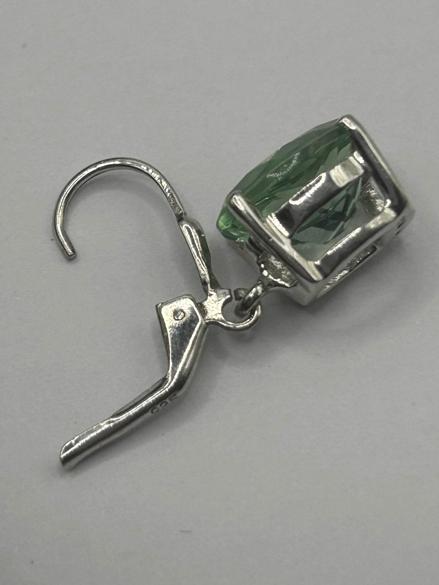 Tucson Green Fluorite & Silver Drop Earrings - 8.4ct TW - With Certificate