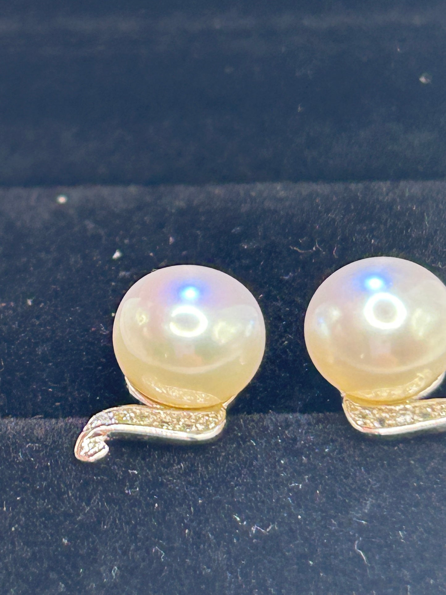 Sterling Silver Freshwater Cultured Pearl & White Topaz Earrings - With Certificate