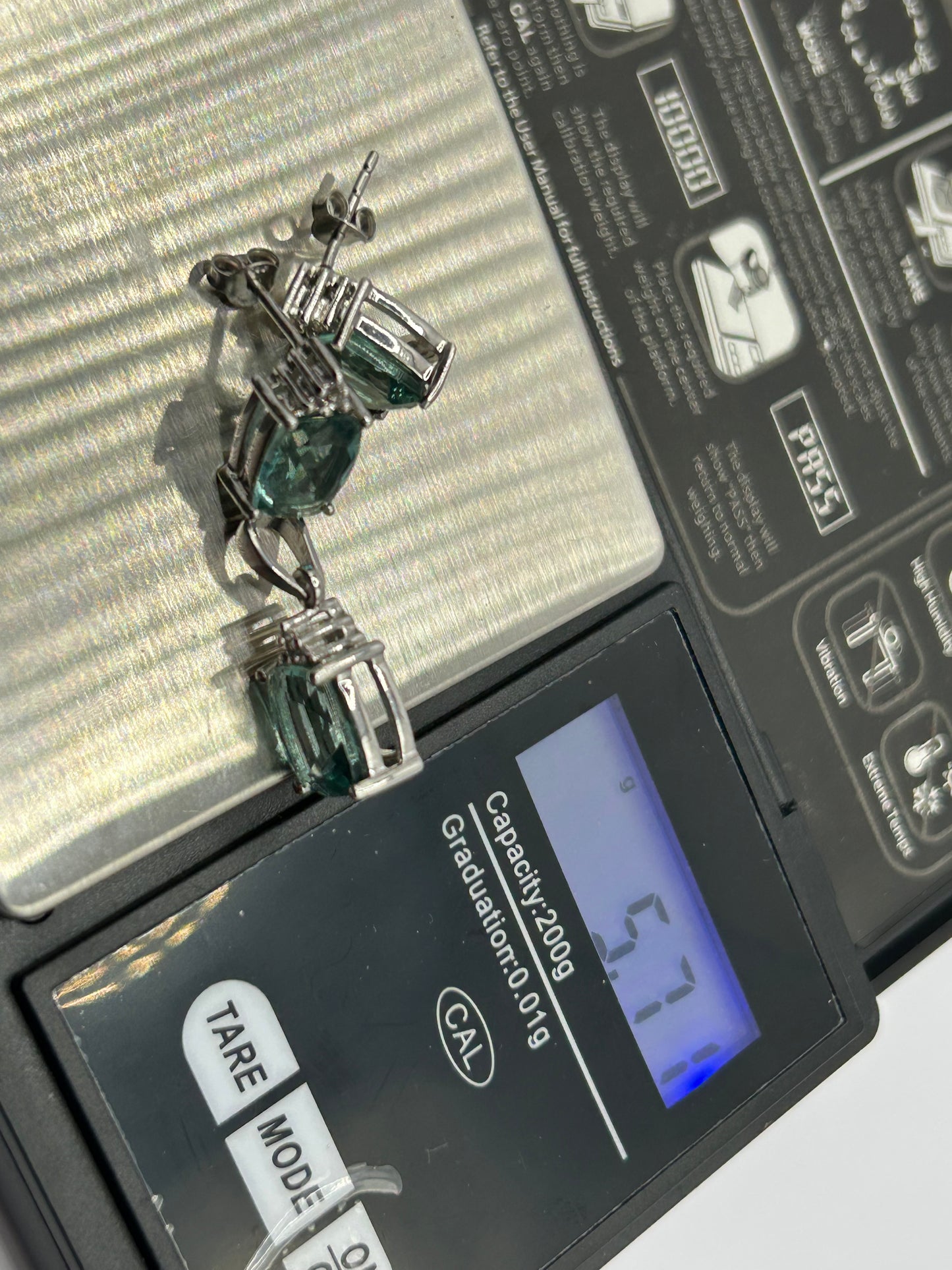 Dazzling 11.97ct Tucson Green Fluorite & White Topaz Sterling Silver Matching Set