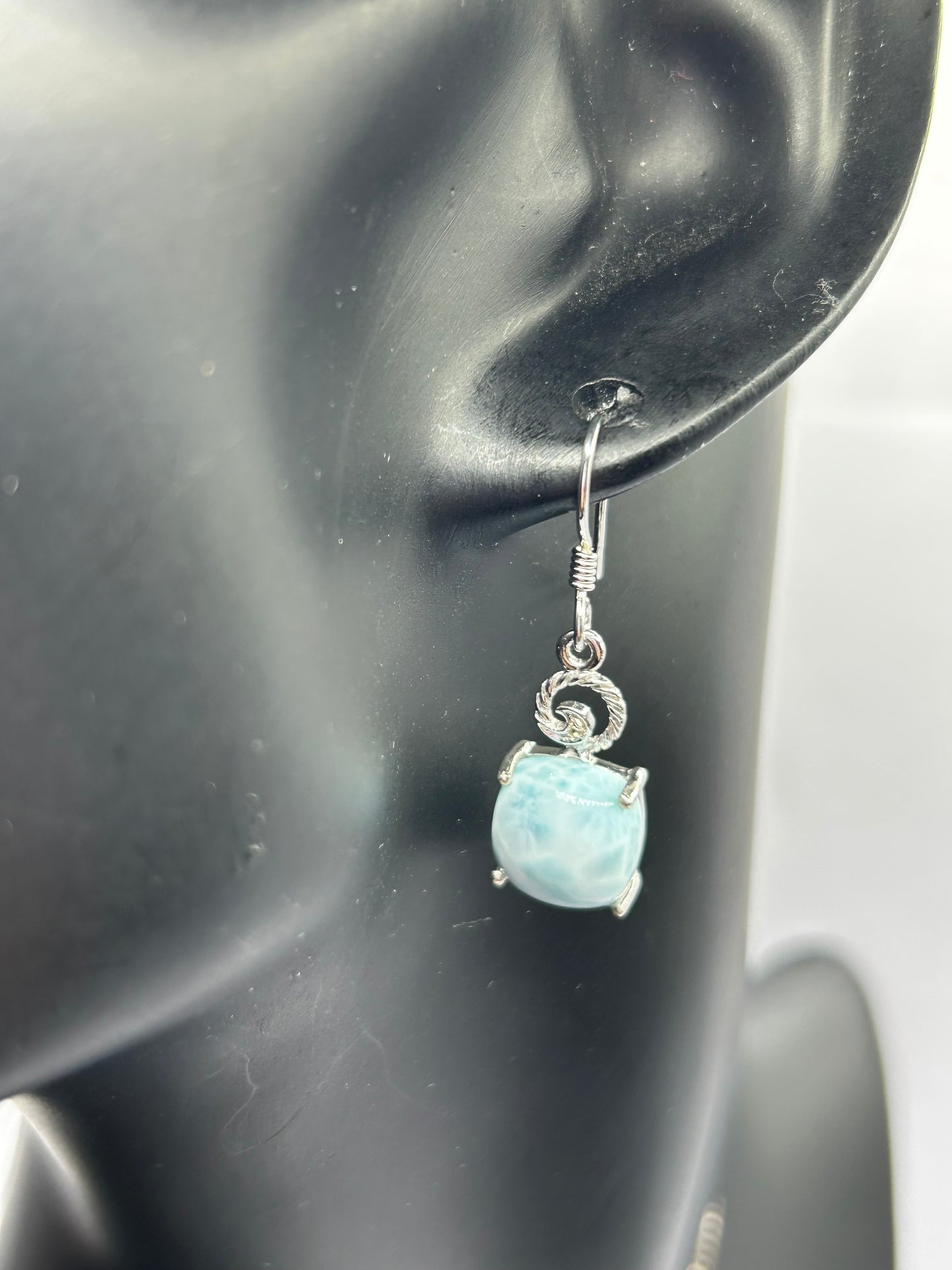 Rare Limited Edition Larimar & White Topaz Sterling Silver Matching Set - No. 1 of 100! (16.23g TW)