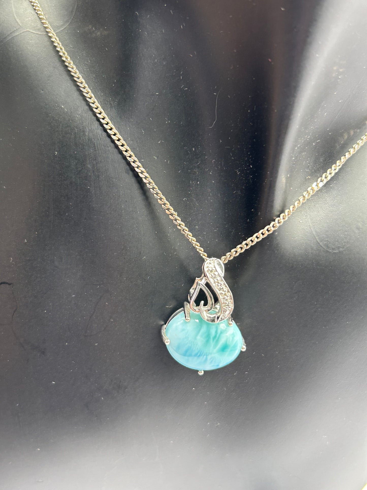 Rare Limited Edition Larimar & White Topaz Sterling Silver Matching Set - No. 1 of 100! (16.23g TW)