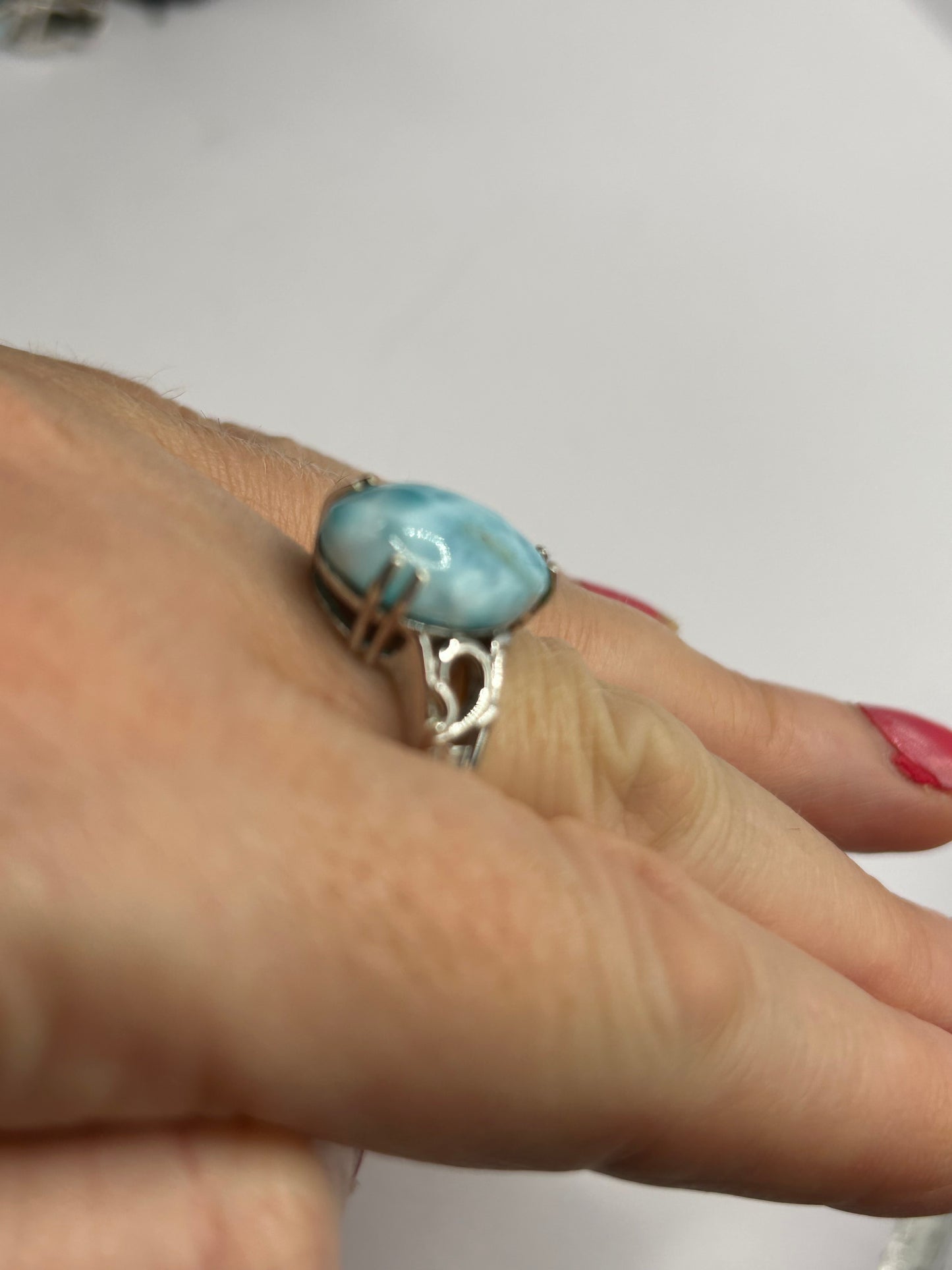 Rare Limited Edition Larimar & White Topaz Sterling Silver Matching Set - No. 1 of 100! (16.23g TW)