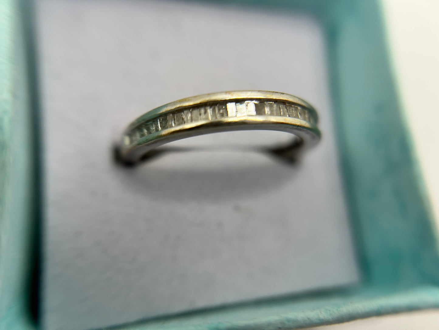 Sparkling 9ct Gold Baguette Diamond Eternity/Stacking Ring - 0.25ct With Certificate of Authenticity