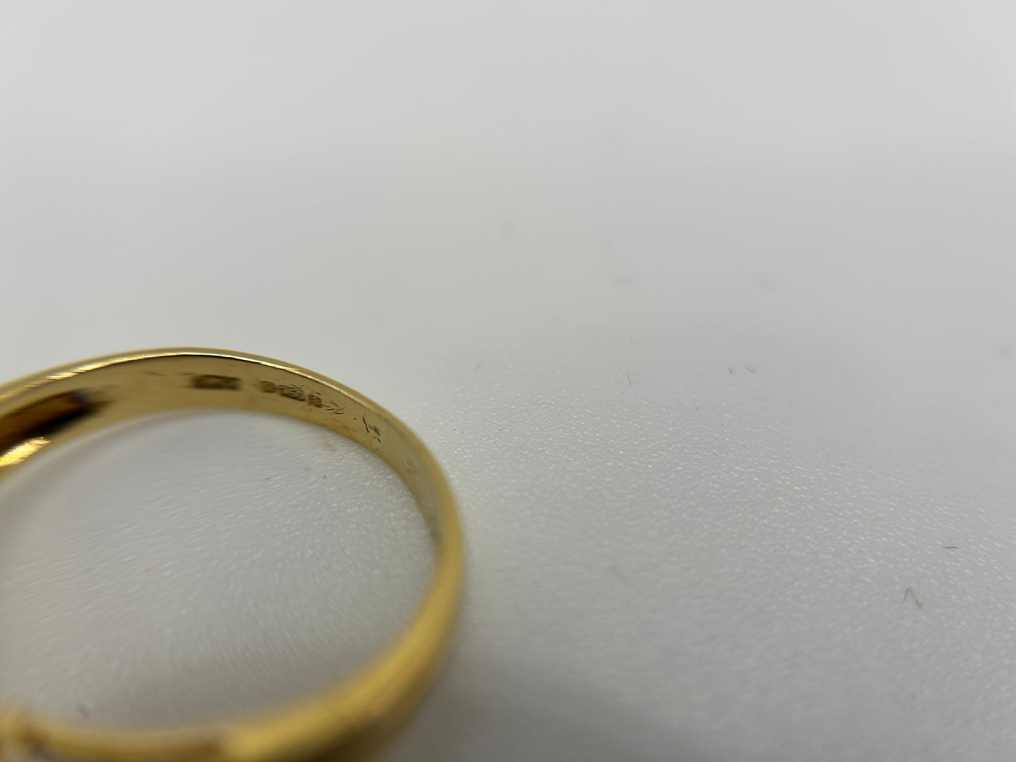 18ct Yellow Gold Emerald & Diamond Cluster Ring (3.15g) Vintage