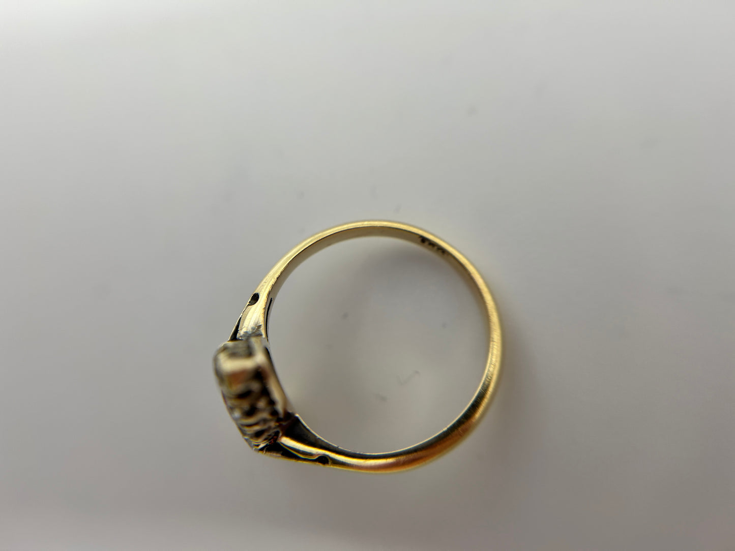 Stunning Vintage 18ct Gold Diamond & Red Spinel Marquise/Navette Cluster Ring