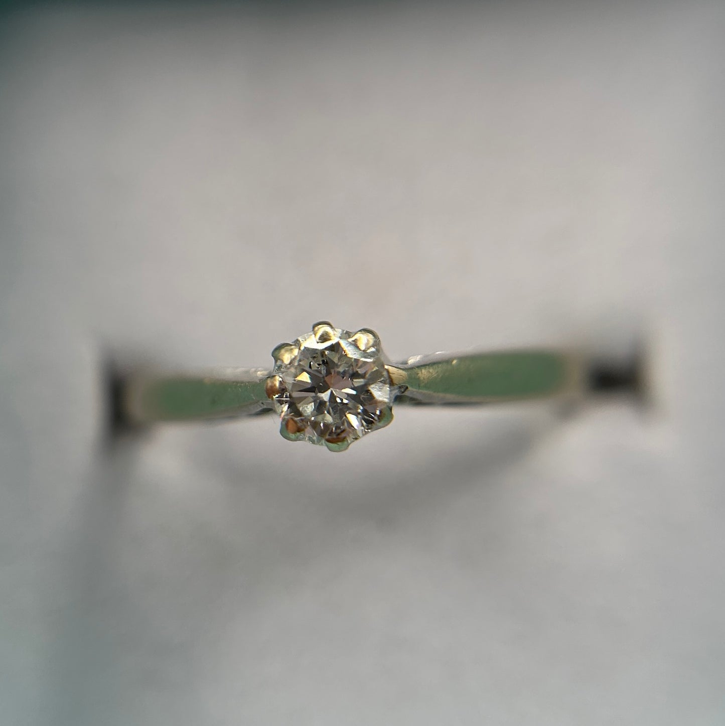 10ct White Gold Madeira Citrine Trilogy Ring Pear Cut Hallmarked