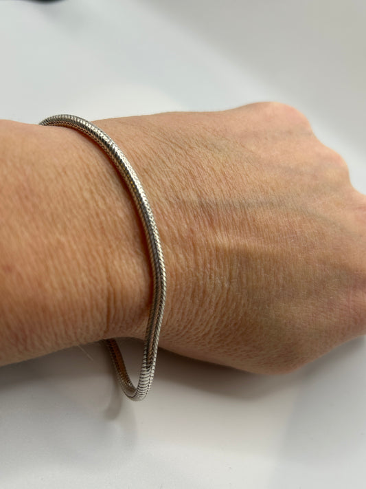 Sterling Silver 925 Snake Chain Bracelet 14.7 g 7″/18–19 cm
